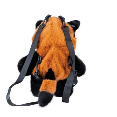 Kawaii Cute Red Plush Backpack Toy Stuffed Animal Panda Plushie Backpack Low MOQ