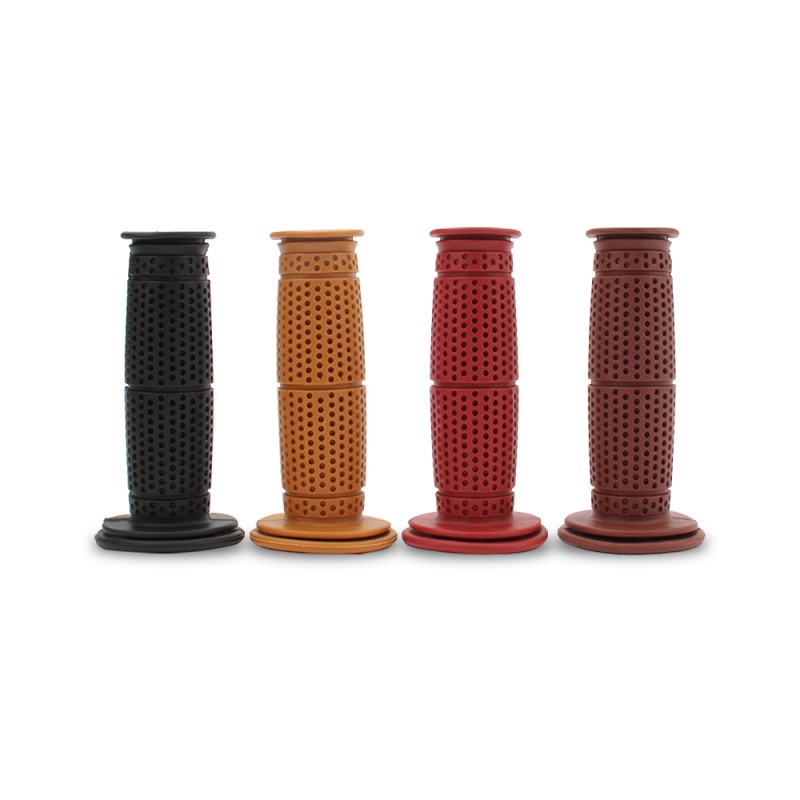 Retro Classic Motorcycle Handle Grips New Rubber Handlebar 22mm for Cafe Racer Vintage Bike Universal Fitment Cafe Racer Vintage