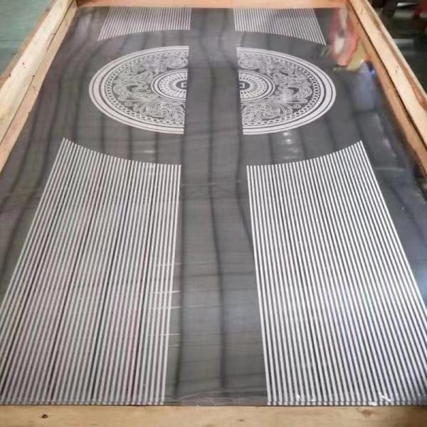 Grado 201 304 316 Espejo grabado de acero inoxidable de hoja de patrón personalizado para la puerta del ascensor