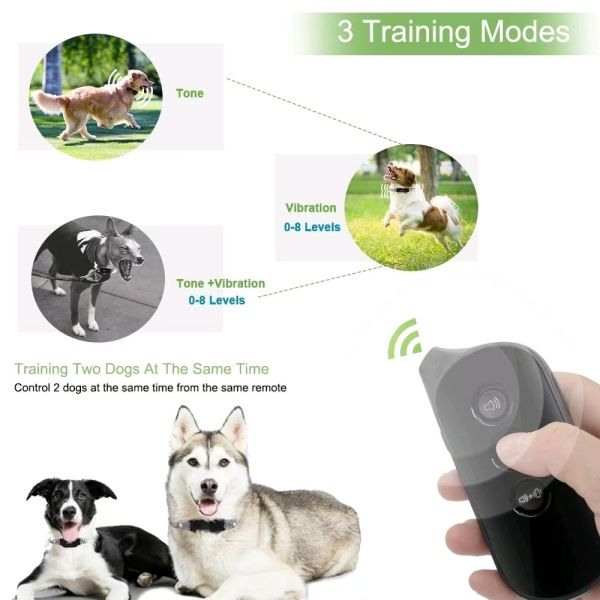 Rechargeable Eco-Friendly Nylon Dog Agility Training Collar Waterproof Walkie Talkie Remote Batteries Cute Modern Fashion Style