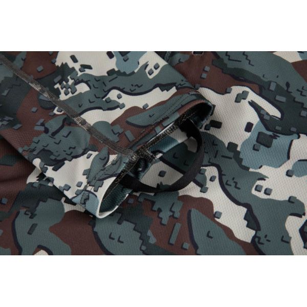 Mens Digital Camo Jacket Half Zip Hoodie With Chest Pocket