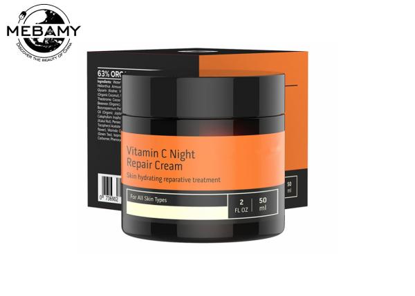 Creme de cara antienvelhecimento dos cuidados com a pele do enrugamento, reparação da noite do creme de cara da vitamina C