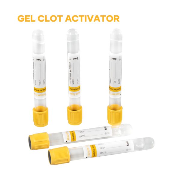 Yellow Cap Gel And Clot Activator Tube 13x75mm 13x100mm For Clinical Biochemistry