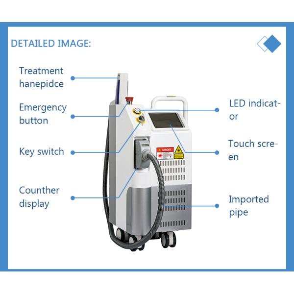 Portable 755nm Pigment Removal Q Switched Nd Yag Laser Tattoo Removal Machine with CE