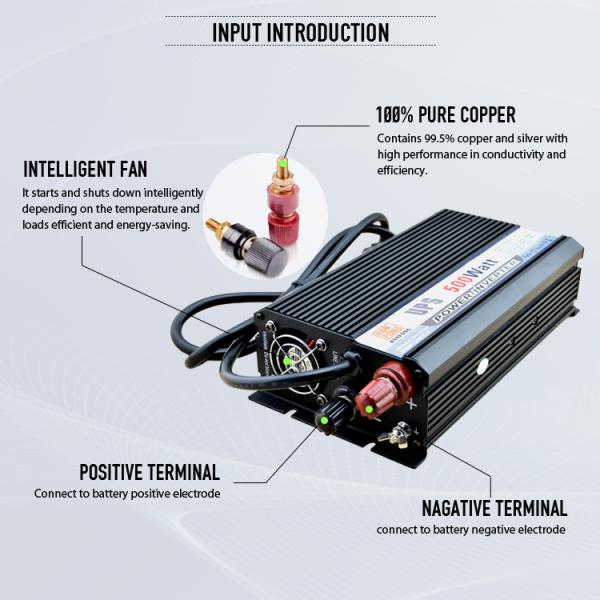 HanFong 500 Watt Modified Sine Wave Power Inverters , 50Hz / 60Hz 12v to 220v UPS Inverter Inversor de la energía, inver