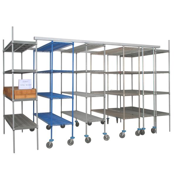 Commercial Polymer Shelving And Plastic Stainless Steel Chromed Plated With Powder Coated Wire Shelf