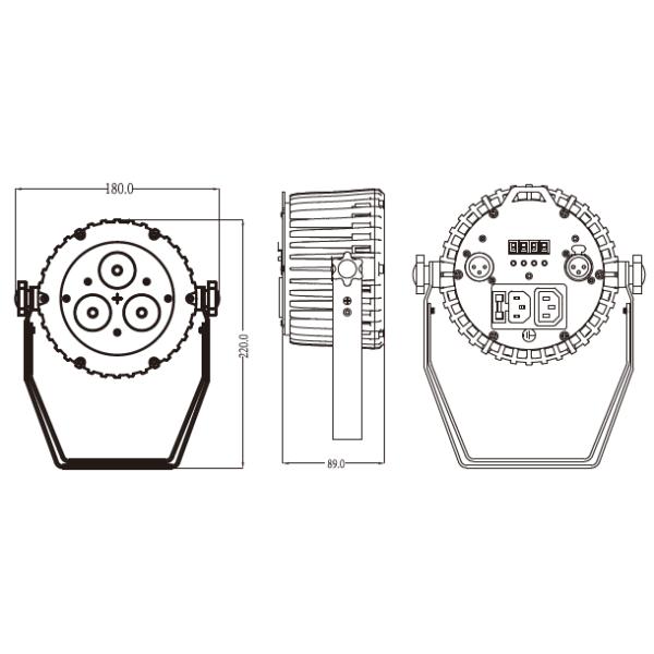 27W 3 LED 5 In 1 RGBWA Par Can Lights