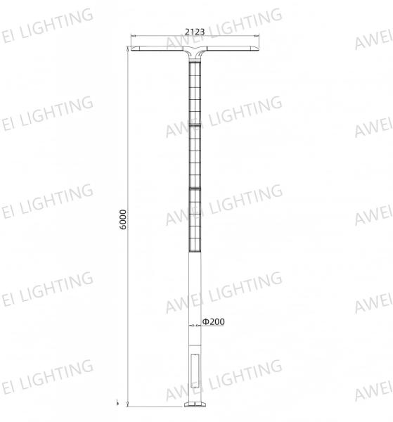 Classical Solar System Street Light With Modular Lighting LED Power 100W With Monocrystalline Used In Urban Roads.