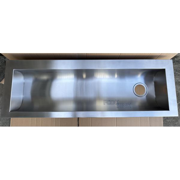Commerical Wall Mounted Hung Single Wash Trough Basin Utility Stainless Steel 304 for food factory farms and petting zoos.