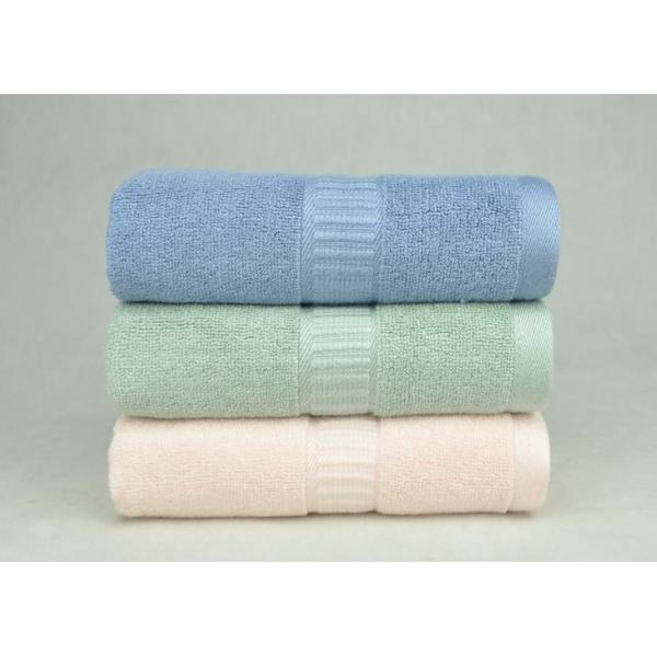 100% Square Bamboo Fiber Tower, Eco-friendly 34cm*34cm,Blue/ Green/Pink/ khaki