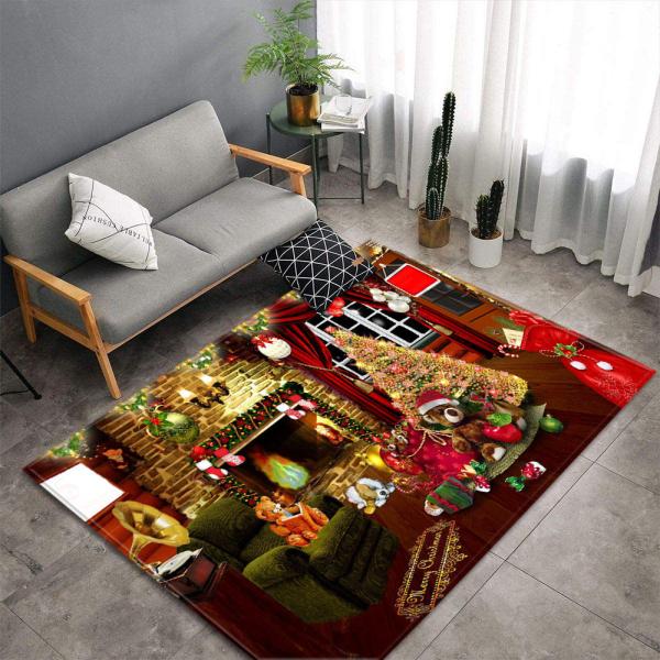 Living room large carpet, bedroom floor mat, scenic, artistic, cute, non slip decorative, and cold insulation mat
