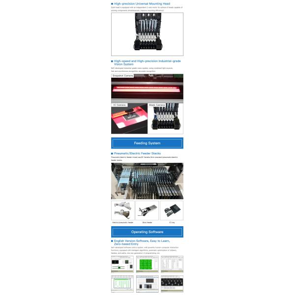 Двойные Y-моторы CHM-751 Экономические 6 голов PCB Производственная линия SMT Pick and Place Machine