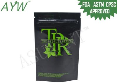 O produto comestível de FDA Resealable levanta-se malotes, umidade - impermeabilize preto levantam-se o malote 