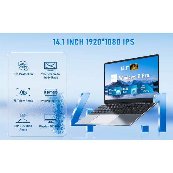 14 Inch Gaming Laptop Computer Windows 11 Pro 8GB RAM 256GB SSD FHD 1920 X 1080