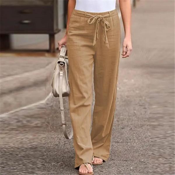Fashion All Match  Blue Casual Pants Summer Wide Leg Trousers