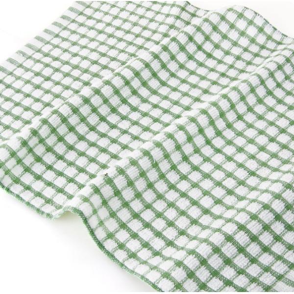 Cotton check wash dish cloth kitchen cleaning towel