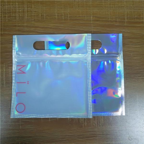 Custom printed colorful zip lock clear plastic bags for cosmetic makeup brush packaging