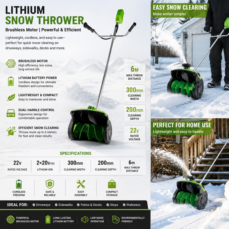 Cordless Snow Thrower 20V Brushless Lithium 14