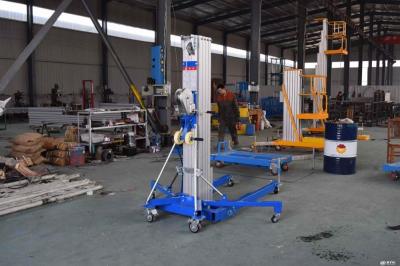 6000mm Blue Color Manual Material Lift LGA - 20 Portable Aluminium Cylinder Type