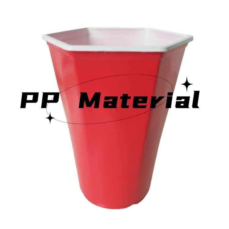 16oz Red Blue Varous Color PP Disposable Plastic Cup for OEM and Flexographic Printing