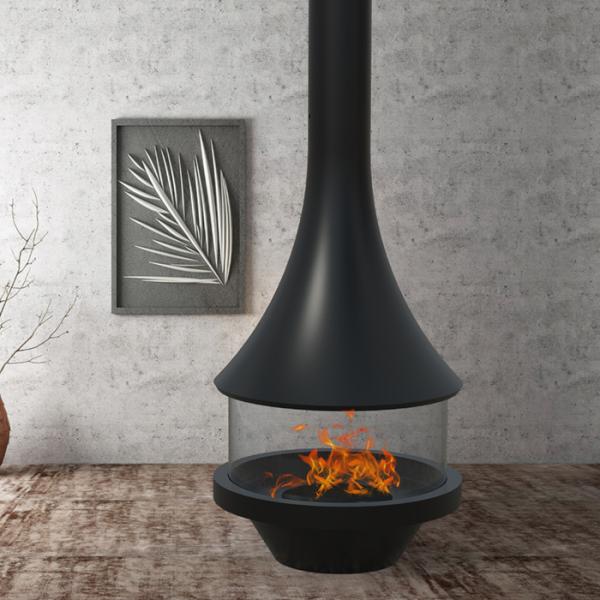 Carbon Iron Construction Wood Burning Fire Pit With Assembly Required Hanging Fireplace