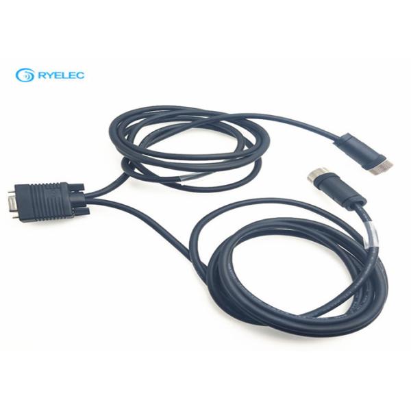 12 Pin Female Ethernet Cable For Laser Machine , Waterproof Wire Harness Cable Assembly