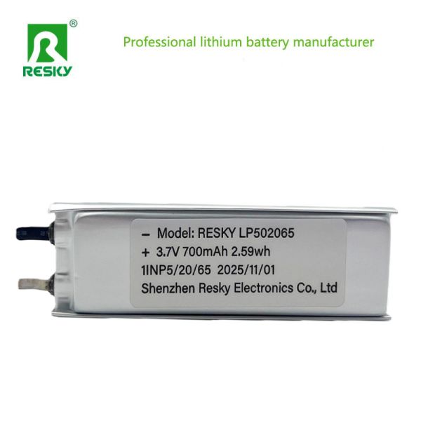 Li-polymer Battery Cell 502065 3.7V 700mAh 2.59wh Rechargeable Lithium Batteries