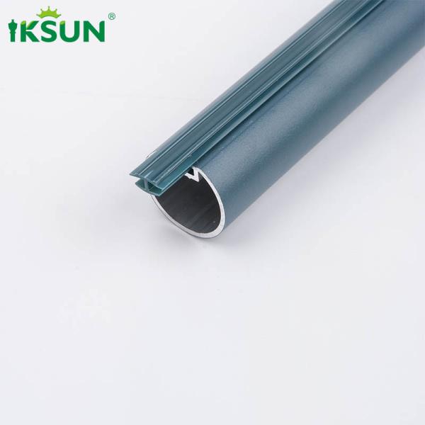 28mm Wall Mount Aluminium Curtain Pole Heavy Duty Morandi Blue Color