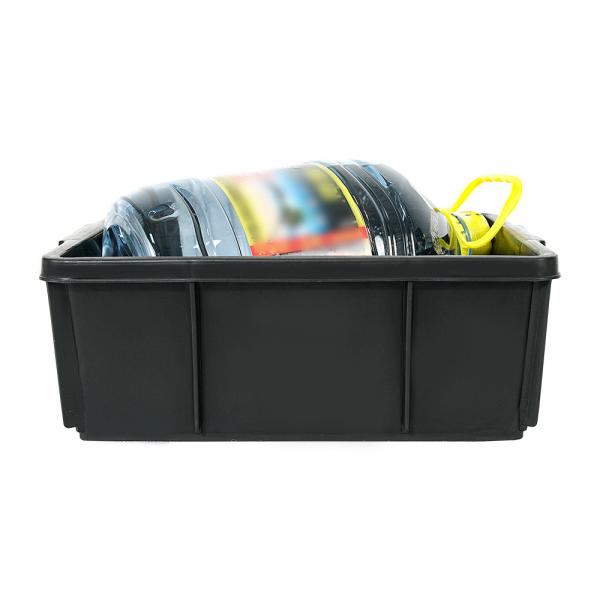 Black Soldier Fly Plastic Crates 360x270x130mm for Transportation and Organization