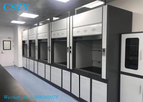Double Door Lab Fume Cupboard , Steel Material Chemistry Lab Fume Hood