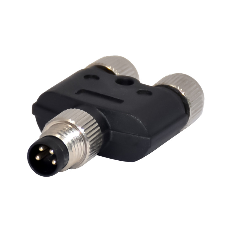 водоустойчивый тип гнездо мужчины y соединителя 4pins круговой M8 собрания Splitter прямое