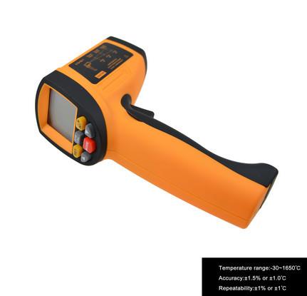 Temperature range -30 ~ 1650℃  Safe Non contact Laser Infrared Thermometer IR1651