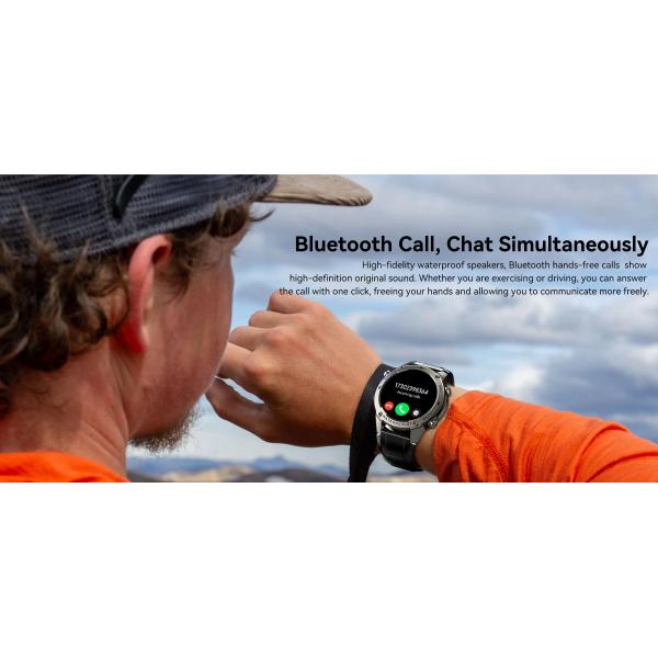 Smart Watch Men 500 MAh 1.43 Inch AMOLED 5ATM Waterproof Heart Rate Outdoor Sports Smartwatch