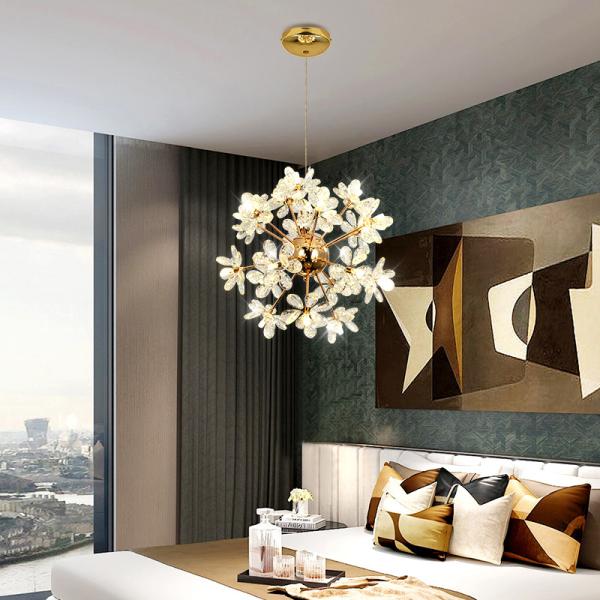 Ring ceiling lamp modern crystal chandeliers decor for home kitchen bedroom living dining Dandelion Chandelier(WH-MI-280