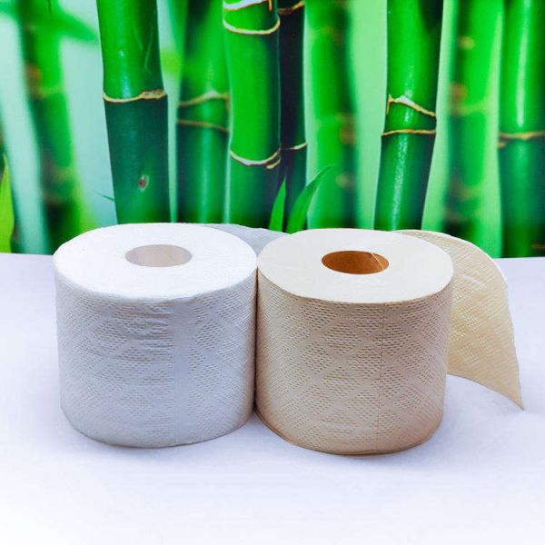 Excellent Quality Natural Cream Beige 3 Ply Big Roll Hotel Bath Tissue Paper Toilet
