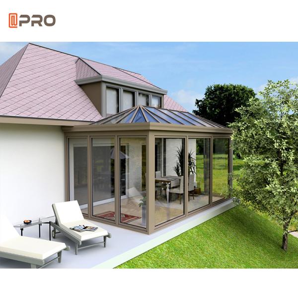Casa pré-fabricada de vidro crescente interna do quadro de alumínio construção do exterior da sala de 4 estações