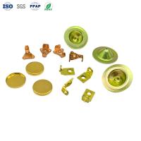 Precision Brass Stamping Parts 0.02mm Tolerance Yellow Zinc Plated