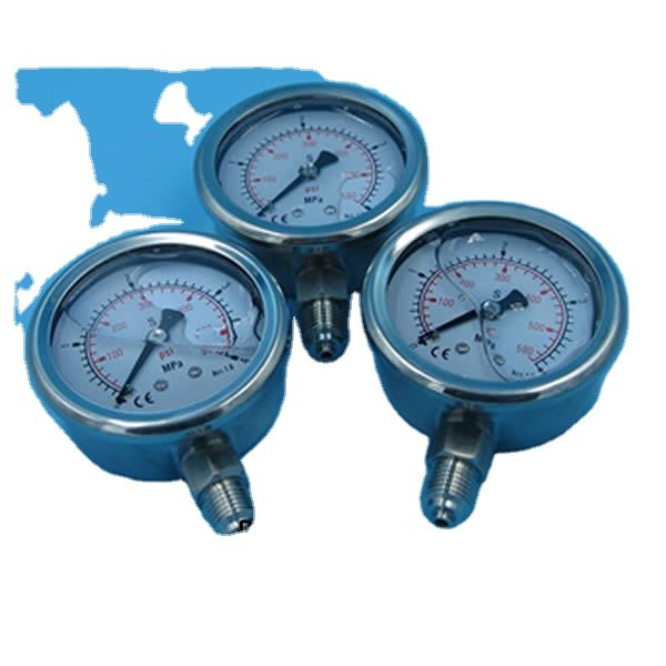 316 Stainless Steel Oil Filled Refrigerant Pressure Gauge 50mm / 2 for High Viscosity & Corrosion Resistance