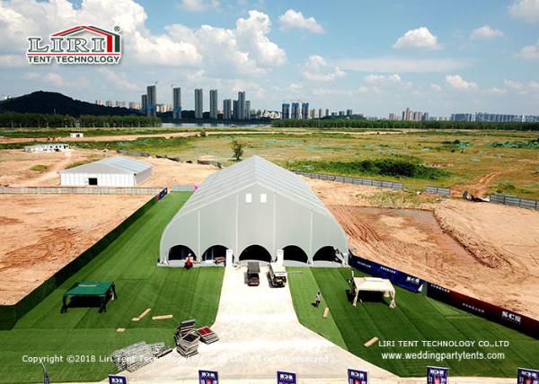 Big Outdoor Event Tents With Aluminum Frame PVC Waterproof Cover Curve Heart Shaped