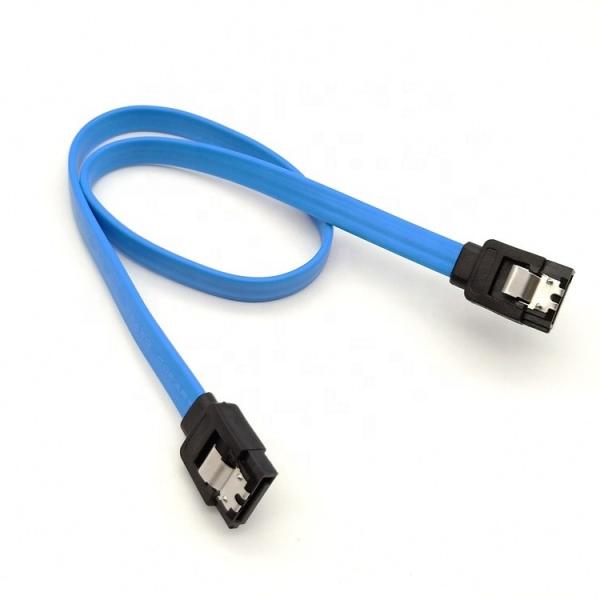 High Speed 6Gbps Locking Latch Blue Sata III 3.0 Power Extension Cable for Hard Disk HDD SSD