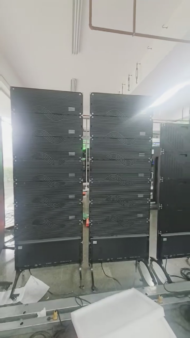 P2.976 LED Poster Display with 800nit High Brightness and 33mm Ultra-Slim Cabinet on Locking Castor Wheels