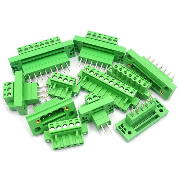 5.08 mm pitch Panel Mount Flange Fixed Feed Through Screw Terminal Blocks