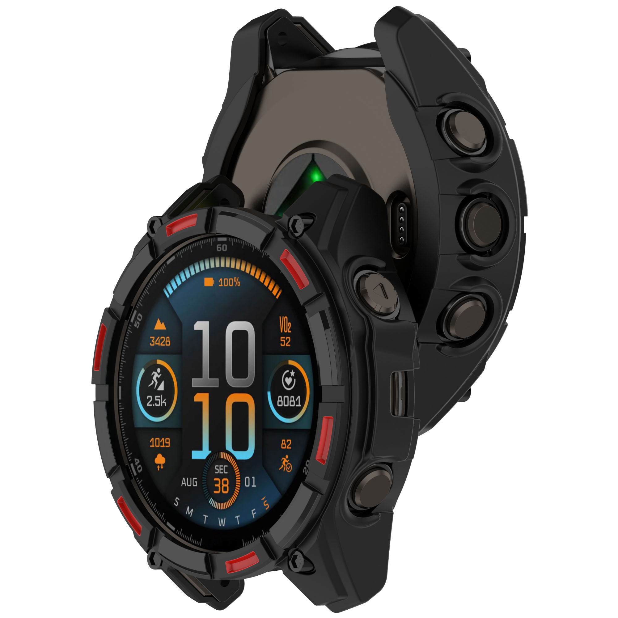 Bumper Frame Cover Half Wrap Protective Case for Garmin Fenix8 Solar 51mm 47mm Armor Case Anti-scratch Watch Case