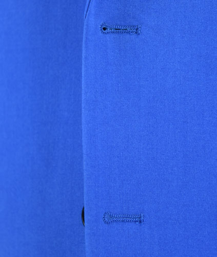 Adults Slim Fit Tailored Suits Men'S Blue Business Pure Color OEM Service