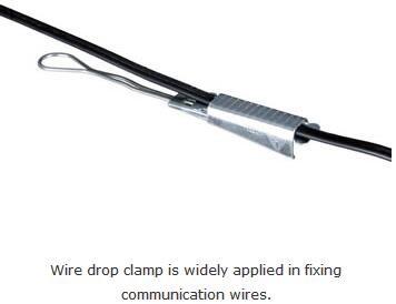 Stainless steel Drop Wire Clamp used for support cables and wires