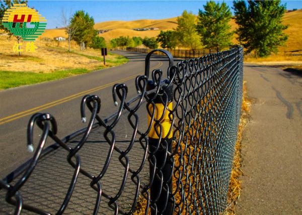 1.8m*15m*50*50mm*3.5mm Chain Link Wire Fence Heavy Duty Black Pvc Coated