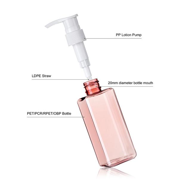 Розовый многоразовый распределитель лосьона 100ML разливает свободный образец по бутылкам доступный