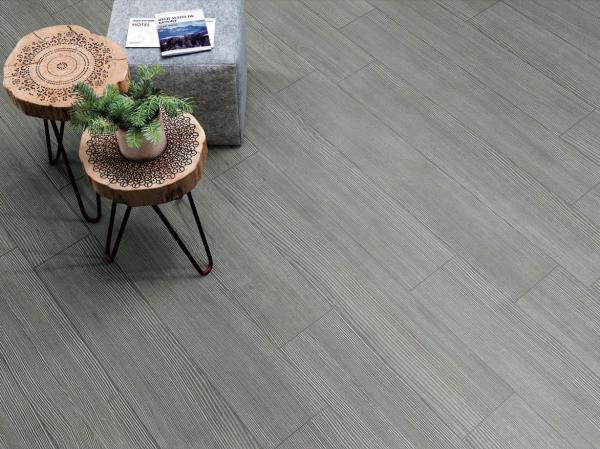Gray Wooden Porcelain Tiles 200x1200mm White Body AAA Grade