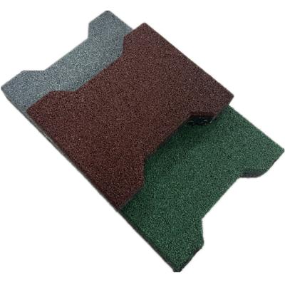 H-shaped rubber mat for shock absorption dog bone rubber tile for reduce damage outdoor rubber floor tiles