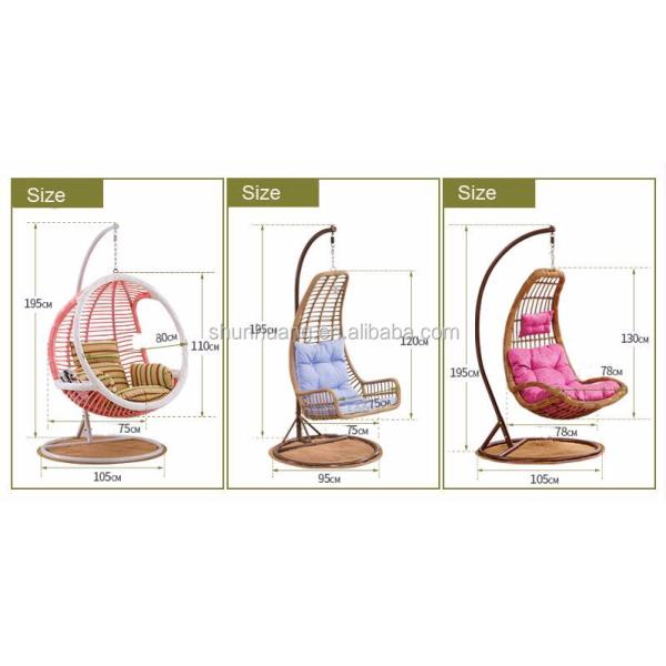 Outdoor Furniture Double Seats Swing Chair in Black PE Rattan for Comfortable Relaxation